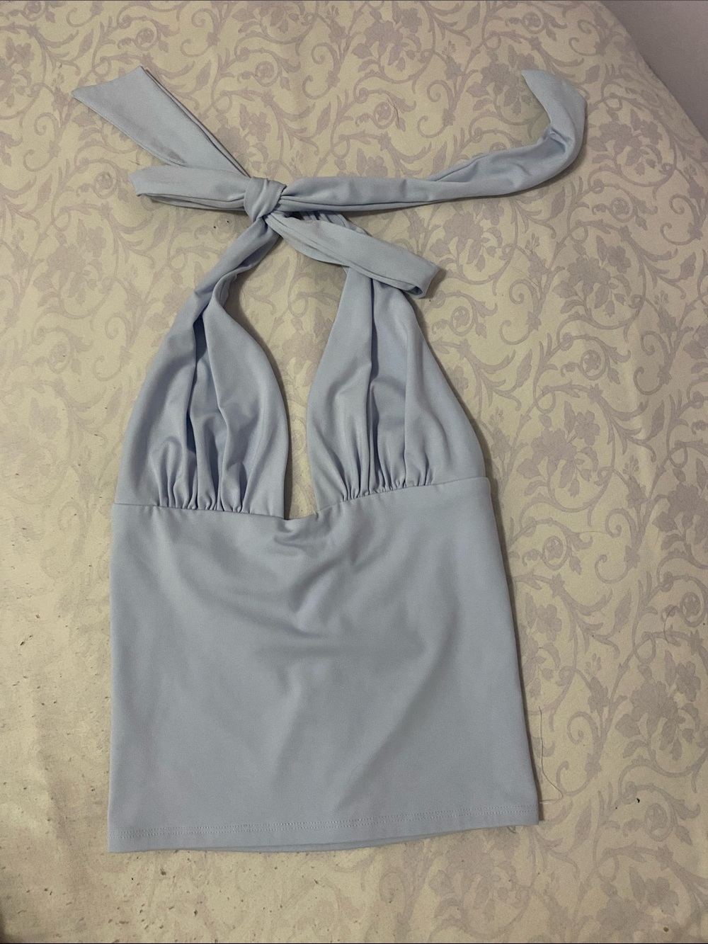 Garage Light Blue Halter Tie Camisole